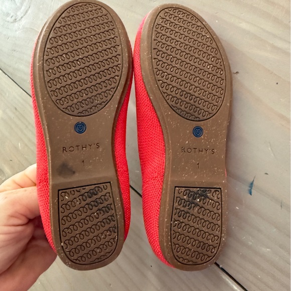 Rothy’s The Kids Mary Jane Glamour Red Size 1 - Picture 5 of 11